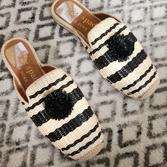 KATE SPADE RAFFIA SLIDES - Picture 8 of 9